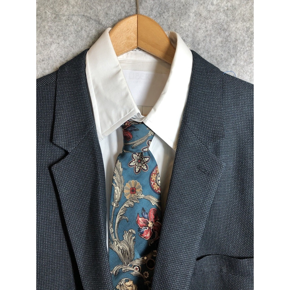 Andrew Fezza 54L Blazer Blue Sport Coat Jacket Business Career Classic Formal